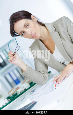 picture of happy woman with laptop computer Stock Photo