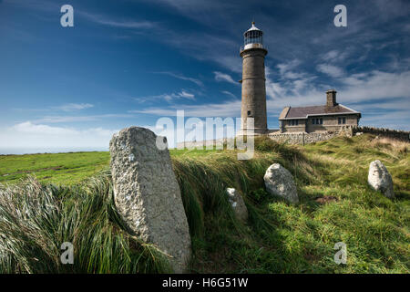 Old Light on Lundy Island in the Bristol Channel, United Kingdom Stock Photo