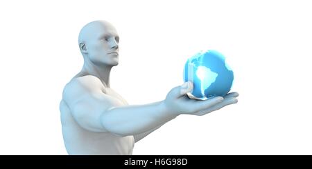Global Research and Development in Science as a Technology Concept Stock Photo