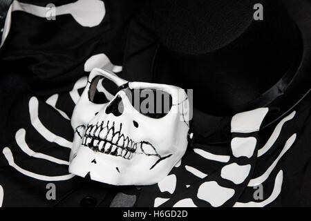 male day of the dead mask and suit getting ready for halloween Stock Photo