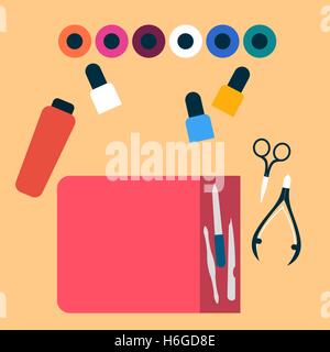 Manicure tools Vector illustration Stock Vector