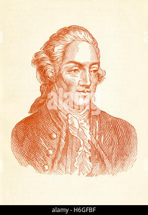 This illustration is of John Hancock (1737-1793), who  was an American Revolutionary patriot, a signer of the Declaration of Independence. He urged resistance to  Britain, the country controlling the colonies. He was president of the Continental Congress from 1775-1777. This illustration accompanied the novel 'Twice Told Tales' (dating to c. 1895) by the American novelist Nathaniel Hawthorne (1804-1864). Stock Photo