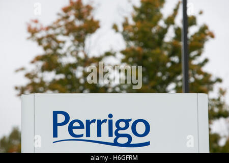 Perrigo Building A logo sign outside of the headquarters of the Perrigo Company in ...