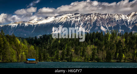 Beautiful landscape of mountain near the lake Stock Photo