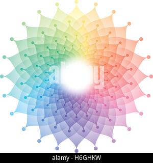 Beautiful Lotus Flower Mandala Icon. Vector EPS10. Stock Vector