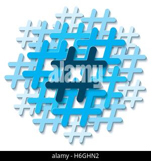 Hash tag symbosl cloud. Vector EPS10. Stock Vector