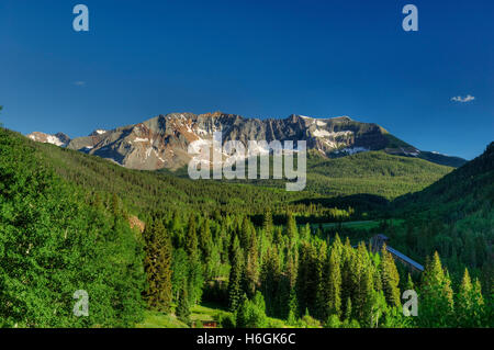 An spectacular 13,000+ foot ridge near Telluride, Colorado that has no name. Stock Photo