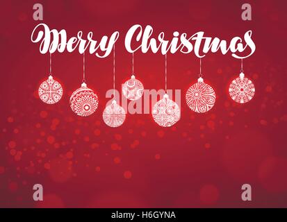 Merry Christmas banner. Xmas decoration vector illustration Stock Vector