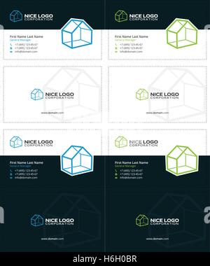 house business card 2 Stock Vector