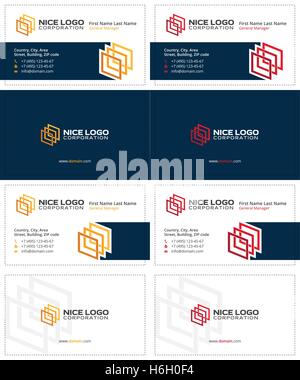 gallery business card 2 Stock Vector