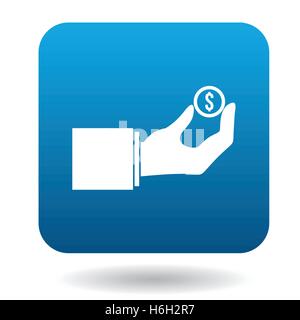 Parking fees icon, simple style Stock Vector