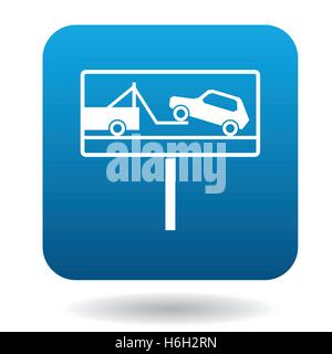 Signs of evacuation of cars icon, simple style Stock Vector