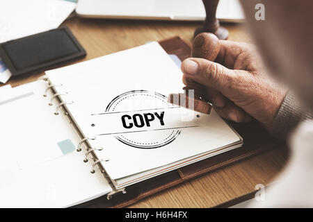 Copy Duplicate Print Scan Transcript Counterfoil Concpet Stock Photo