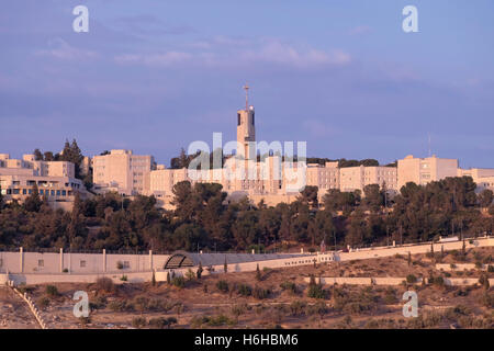 View of the Hebrew University of Jerusalem, Israel's second-oldest university, established in 1918 situated on Mount Scopus, Jerusalem Israel Stock Photo