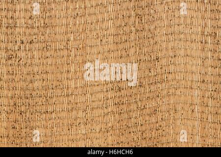 Closed up wooden weave texture background. Moldy straw mat. Japanese tatami mat texture. Stock Photo