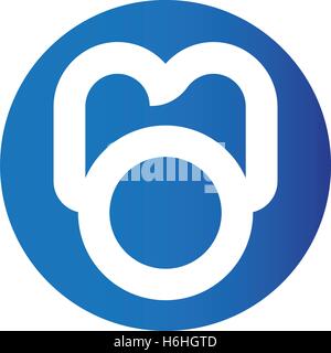 MO Logo Concept Design Stock Vector