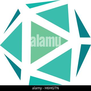 Polygonal Jewelry Icon Design Stock Vector
