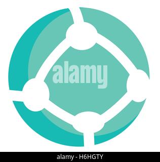 Round Communication Icon Design Stock Vector