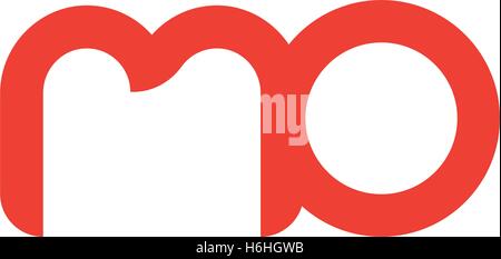 MO Logo Concept Design Stock Vector