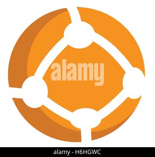 Round Communication Icon Design Stock Vector