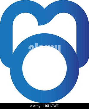MO Logo Concept Design Stock Vector