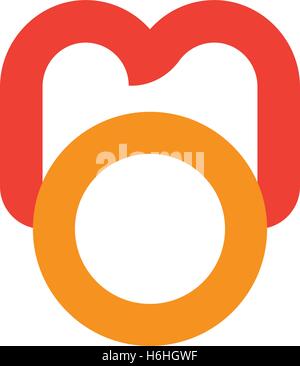 MO Logo Concept Design Stock Vector