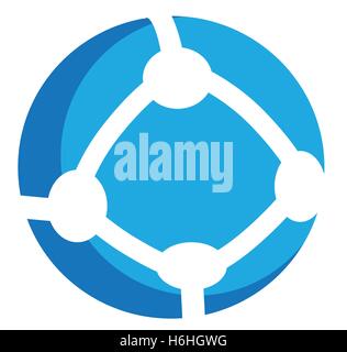 Round Communication Icon Design Stock Vector