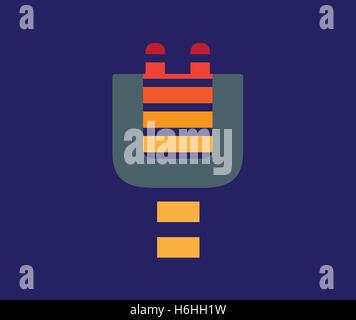 Electric Plug Icon Design Stock Vector