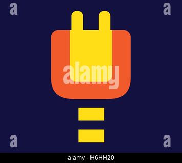 Electric Plug Icon Design Stock Vector