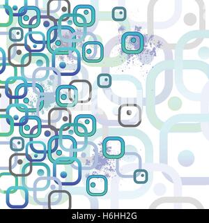 Card with rounded rectangles. Abstract concept design with rectangles. Vector illustration. Stock Vector