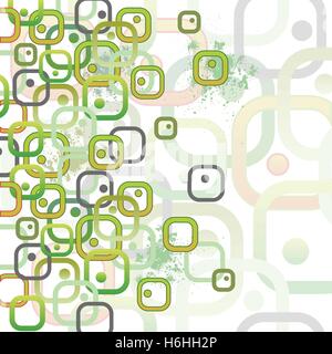 Card with rounded rectangles. Abstract concept design with rectangles. Vector illustration. Stock Vector