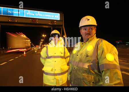 Work being done on the motorway Stock Photo
