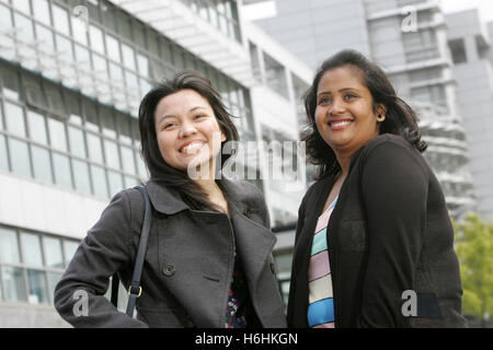 Ethnic mix of young adult students Stock Photo