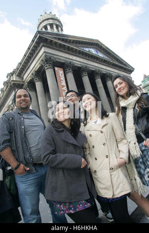 Ethnic mix of young adult students Stock Photo