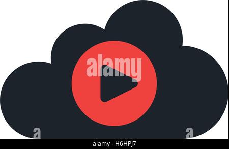 Cloud Computing and Entertainment Concept Design Stock Vector