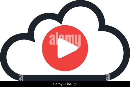 Cloud Computing and Entertainment Concept Design Stock Vector