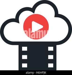Cloud Computing and Entertainment Concept Design Stock Vector