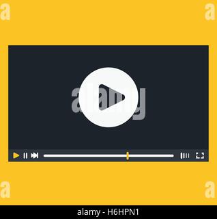 Video Player Interface Design Stock Vector