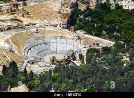 Greek Theatre of Syracuse Sicily Stock Photo
