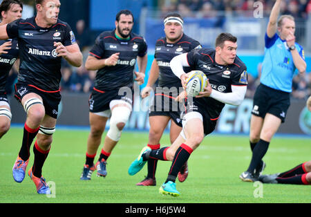 AVIVA Rugby Premier League Saracens v Leicester Tigers at Allianz Park London, UK. 29th Oct, 5. Action during the match which was won Saracens 24-10 Credit:  Leo Mason/Alamy Live News Stock Photo