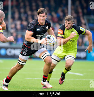 AVIVA Rugby Premier League Saracens v Leicester Tigers at Allianz Park London, UK. 29th Oct, 5. Action during the match which was won Saracens 24-10 Credit:  Leo Mason/Alamy Live News Stock Photo