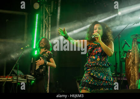 Madrid, Spain. 28th October, 2016. Argentinian songwriter and singer La Yegros performed at Sala But in Madrid in front of an enthusiastic crowd of fans of all ages. Credit:  Lora Grigorova/Alamy Live News Stock Photo
