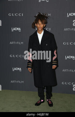 Los Angeles, Ca, USA. 29th Oct, 2016. Jaden Smith attends the 2016 LACMA Art   Film Gala honoring Robert Irwin and Kathryn Bigelow presented by Gucci at LACMA on October 29, 2016 in Los Angeles, California. ( Credit:  Parisa Afsahi/Media Punch)./Alamy Live News