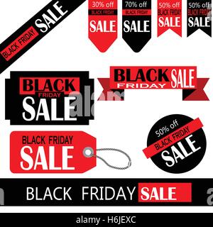 black friday sale tag design. Stock Vector