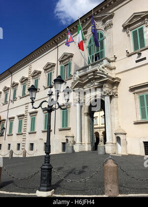 Quirinale Palace, Rome, Italy. 09/10/2016. Since 1946 is the official residence of the President of the Republic Stock Photo