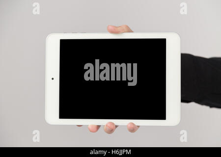 Man Holding Digital Tablet Stock Photo