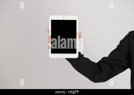 Man Holding Digital Tablet Stock Photo