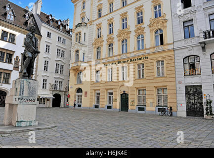 VIENNA, AUSTRIA - JUNE 6: View of the street in historical centre of Vienna on June 6, 2016. Vienna is a capital and largest cit Stock Photo