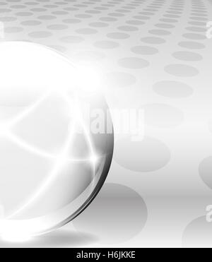 Abstract Futuristic White Background with 3D Globe, communication background Stock Photo