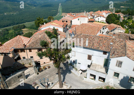 Mountain village of Motovun, Mirna valley, Istria, Croatia, Europe Stock Photo